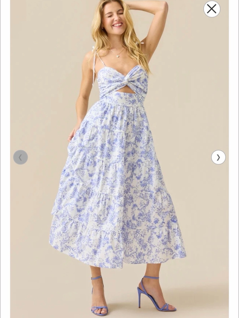 NWT Altar’d State Floral Twist Front Midi Dress